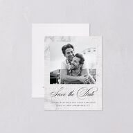 Formal Nautical Save the Date Petite Cards Midnight Signature smooth Blank No Standard