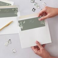 Elegant Pastel Floral Envelope Liners Pure White Standard