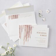 Classic Cascade Rehearsal Dinner Invitations Snow Signature Blank