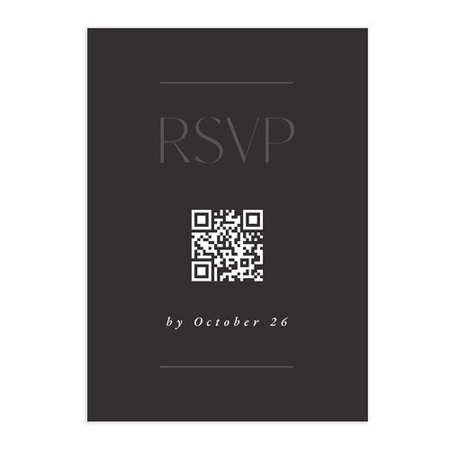 Windows QR Code RSVP Cards Charcoal Signature Standard