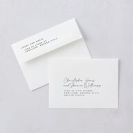 Modern Vow Save The Date Cards Charcoal Signature smooth Blank No Standard