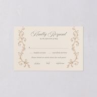 Vintage Regency Monogram Frame All-in-One Wedding Invitations Champagne Signature Light Both Recipient and Return Addresses No