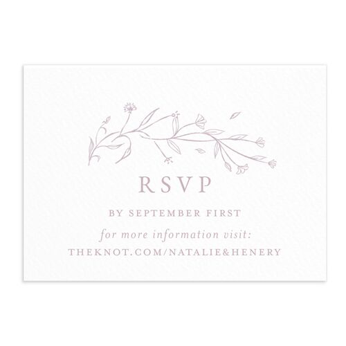Natural Monogram URL RSVP Cards Boysenberry Signature Standard