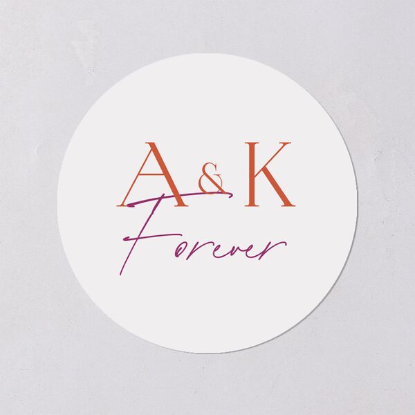 Ankara Print Wedding Stickers Marigold Circle