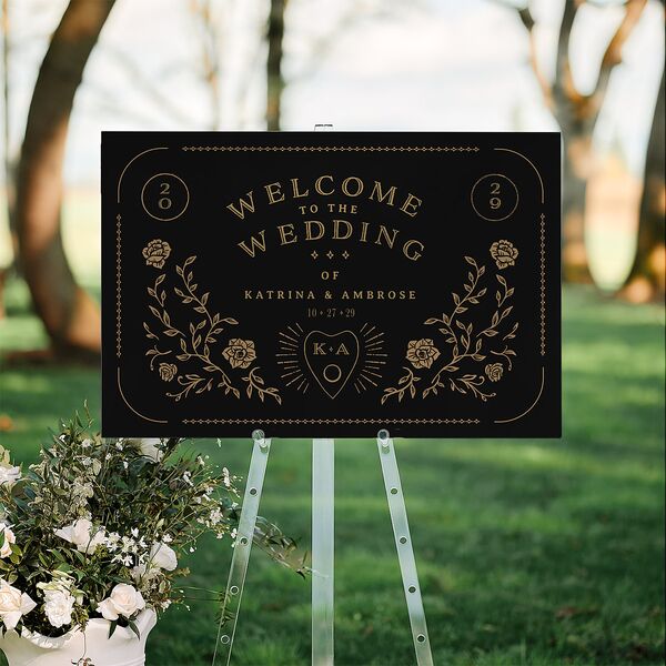 Skeleton Spirits Standard Welcome Sign Large Licorice Standard Indoor Foam Core L Welcome