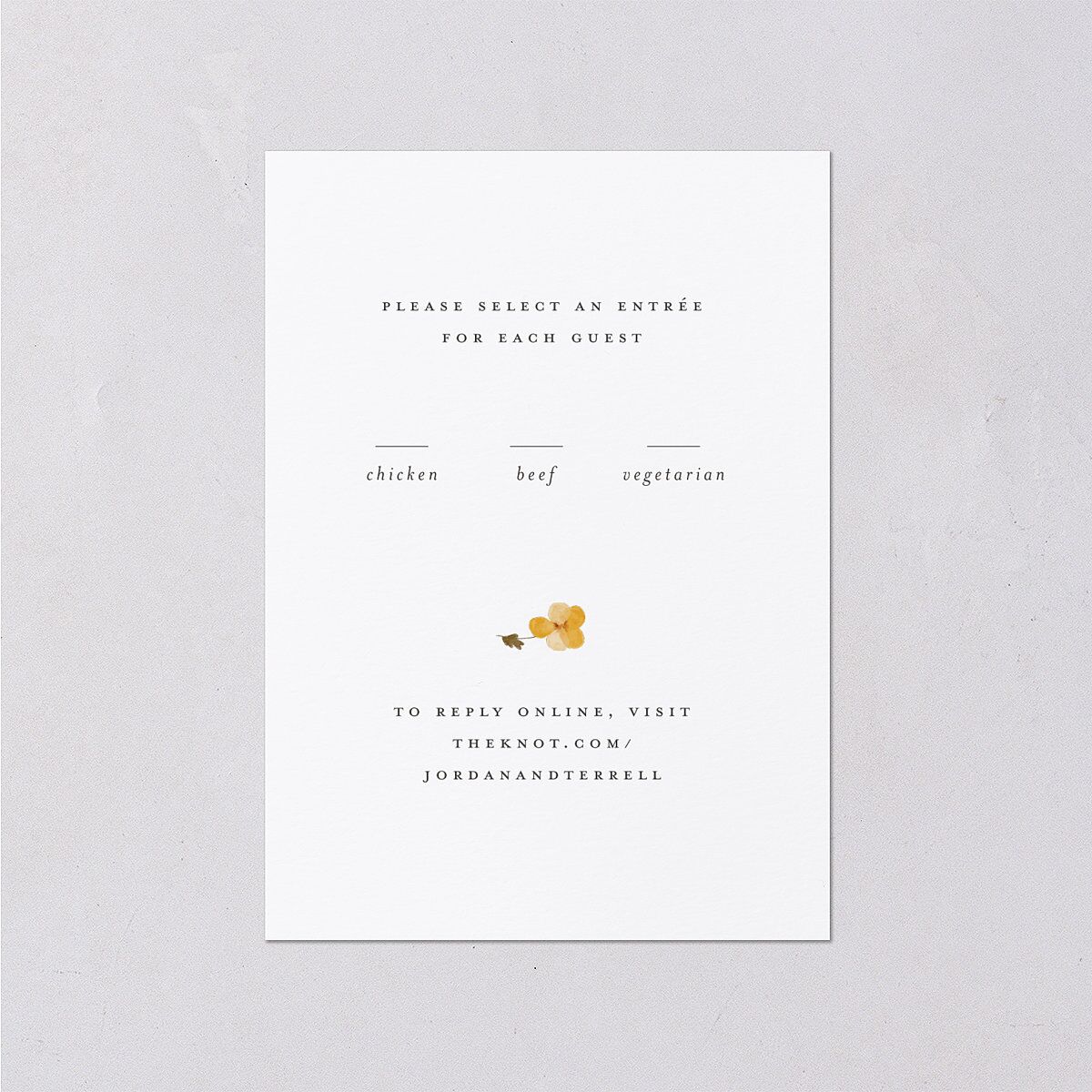 Dainty Wildflowers Wedding Response Cards Sunflower Signature Standard