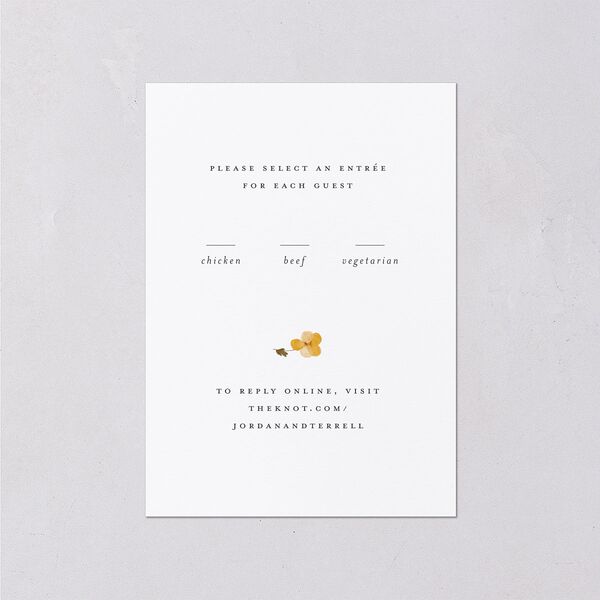 Dainty Wildflowers Wedding Response Cards Sunflower Signature Standard