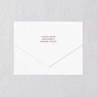 Hand Drawn Heart Photo All-in-One Wedding Invitations Maroon Signature Light Both Recipient and Return Addresses No