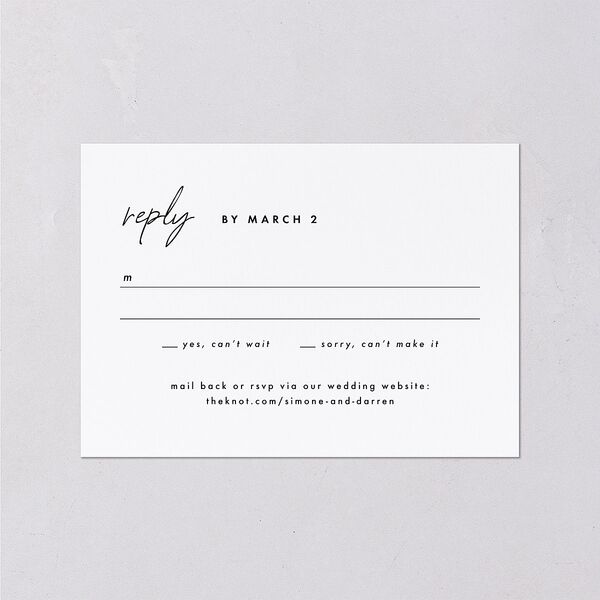 Arched Photo Wedding Response Cards Sand Signature Standard