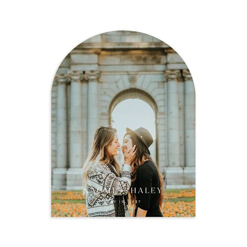 Elegant Monogram Save the Date Petite Cards Merlot Signature smooth Blank No Arch