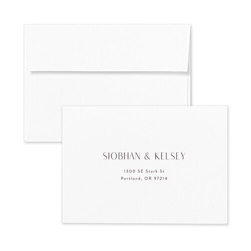 Regal Pampas Wedding Response Card Envelopes White Bordeaux Return Address Signature Standard