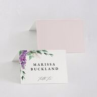 Romantic Wisteria Place Cards Purple Petal Signature