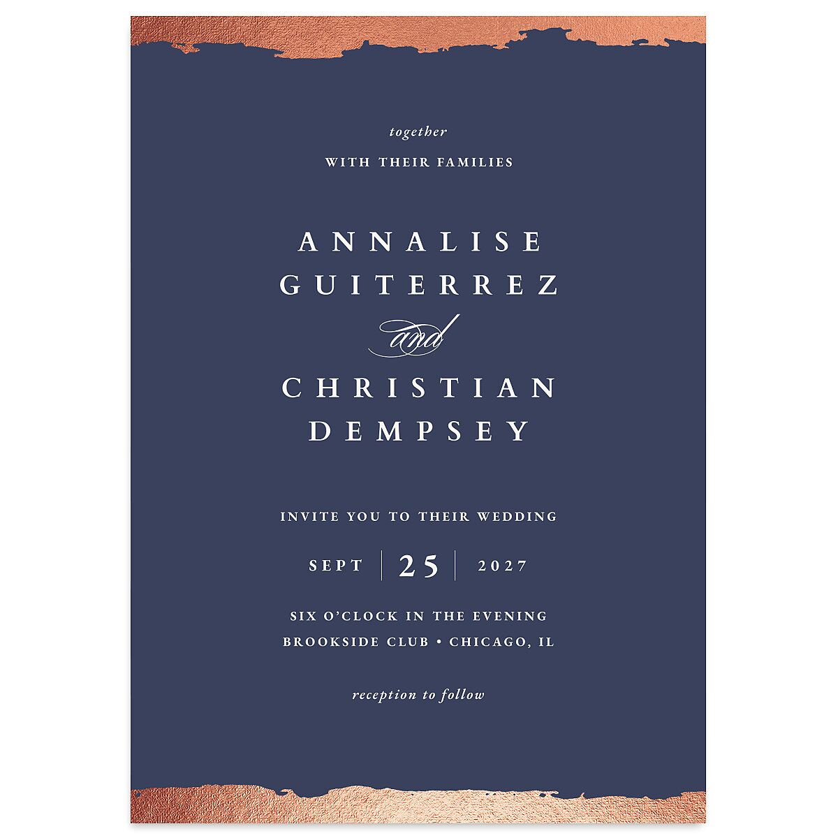 Elegant Edge Wedding Invitations