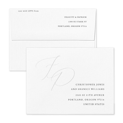 Simply Devoted Save the Date Magnet Envelopes Blue Licorice Return Address Signature Standard