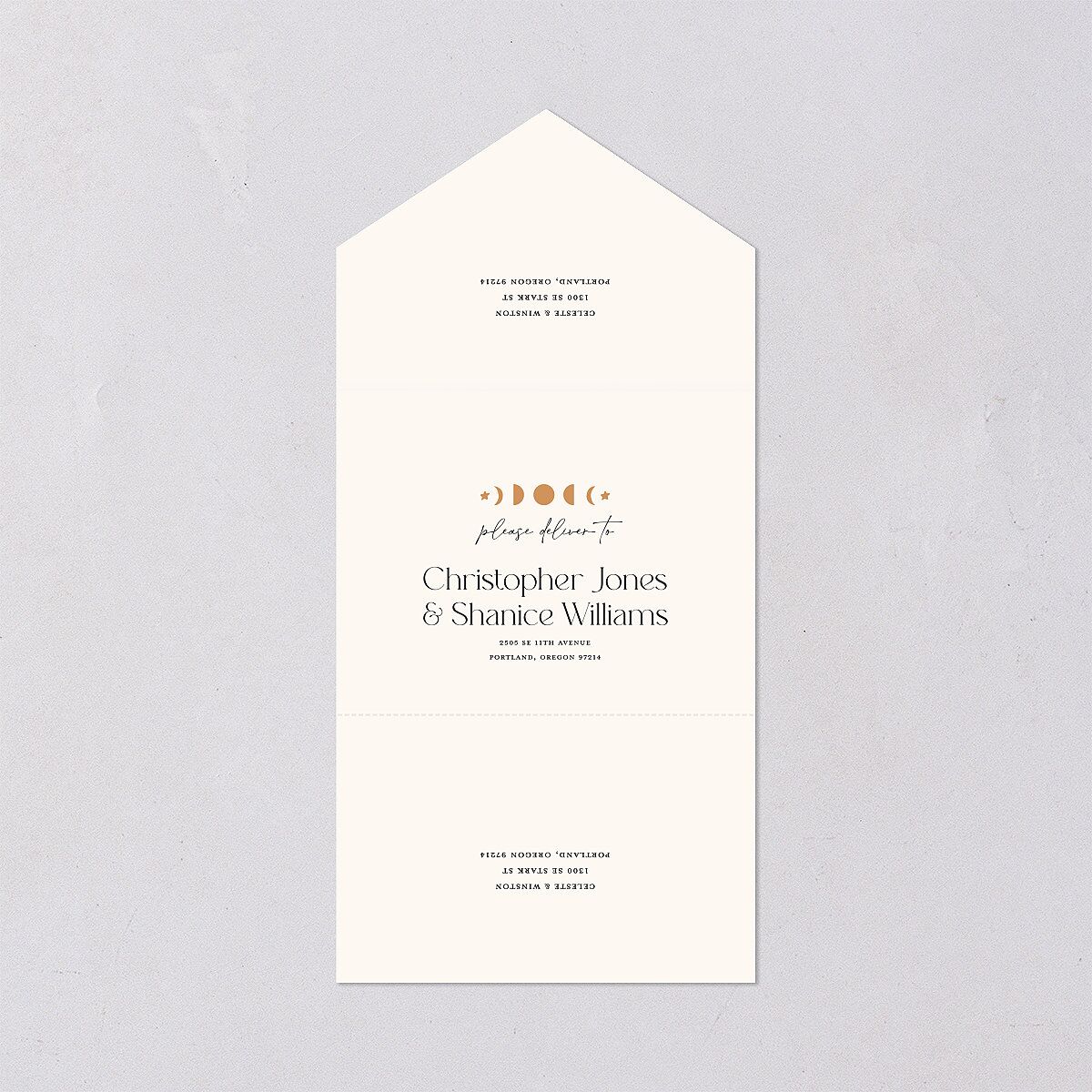 Celestial Galaxy All-in-One Wedding Invitations — view 2