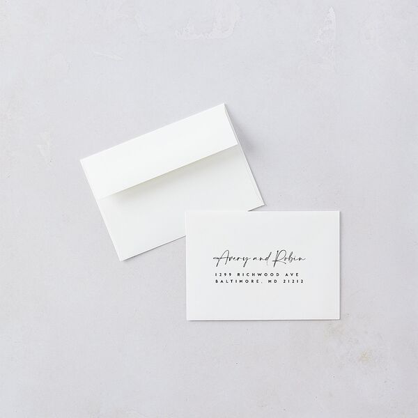 Modern Vow Wedding Response Cards Charcoal Signature Standard