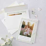 Cottage Wildflowers Save The Date Cards Maritime Signature smooth Blank No Standard