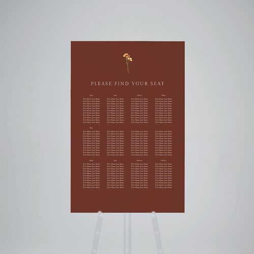 Wild Daisies Standard Seating Chart Large Chestnut Standard Outdoor Corrugated L Seating
