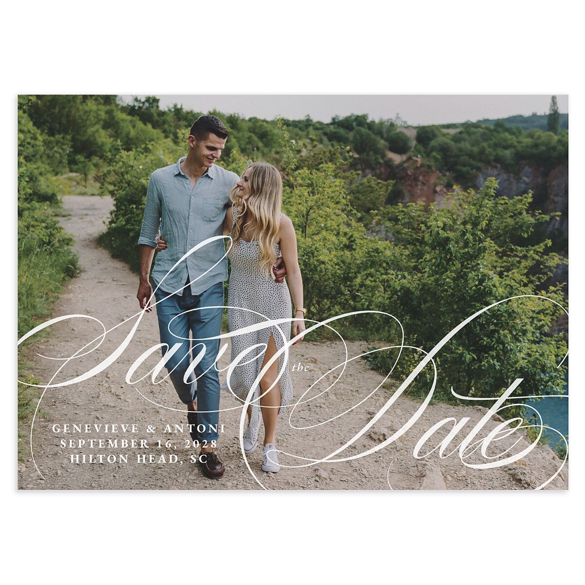 Elegant Photograph Save The Date Cards