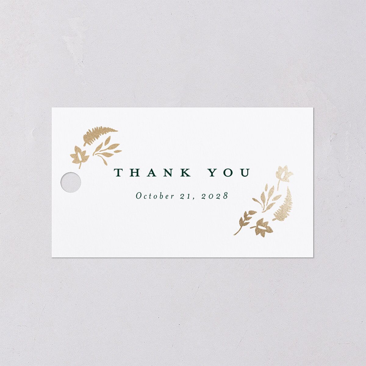 Rustic Kingdom Favor Gift Tags Gold Dark Green Signature