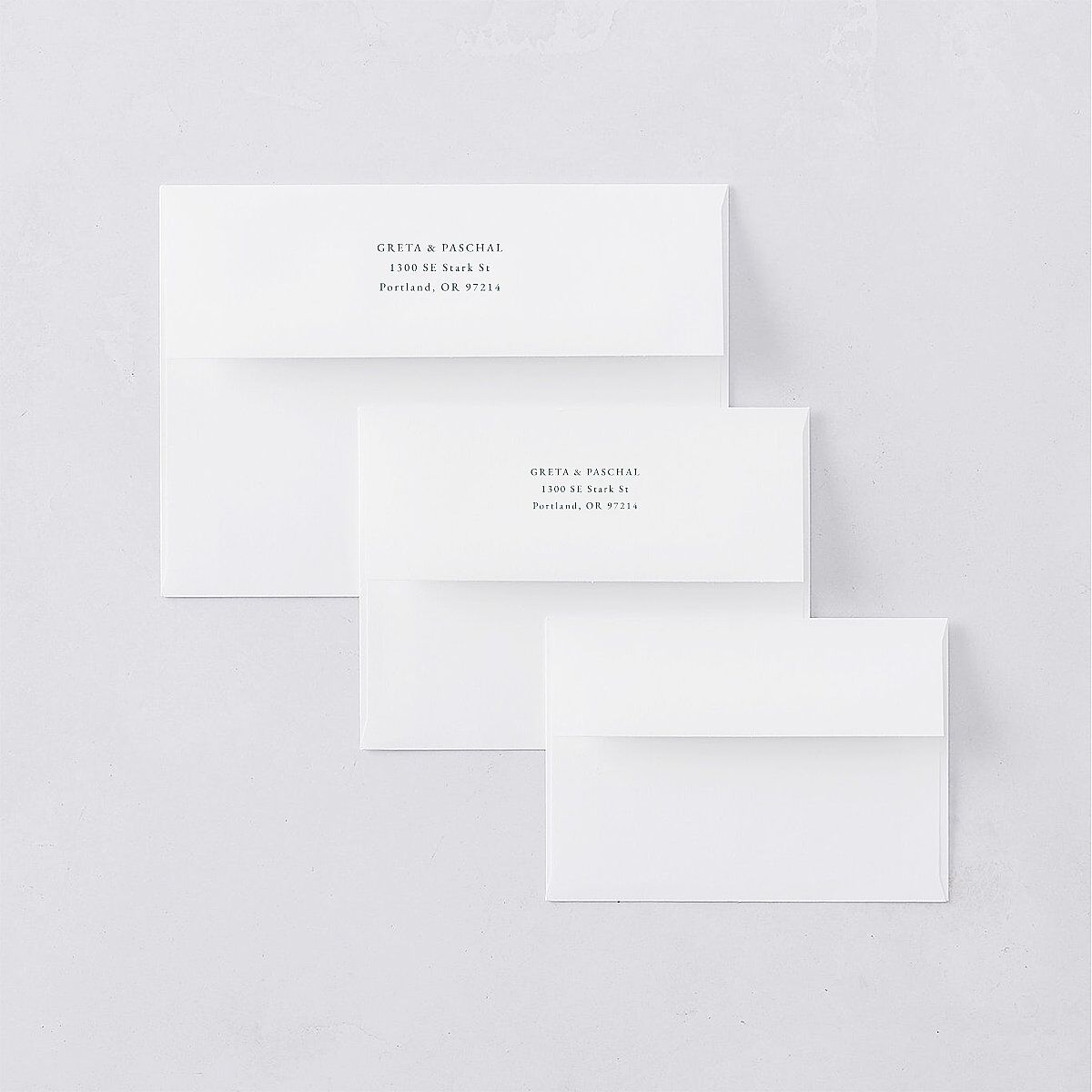 Lavish Palm Wedding Response Card Standard Envelopes White Standard Deep Lake Return Address Signature