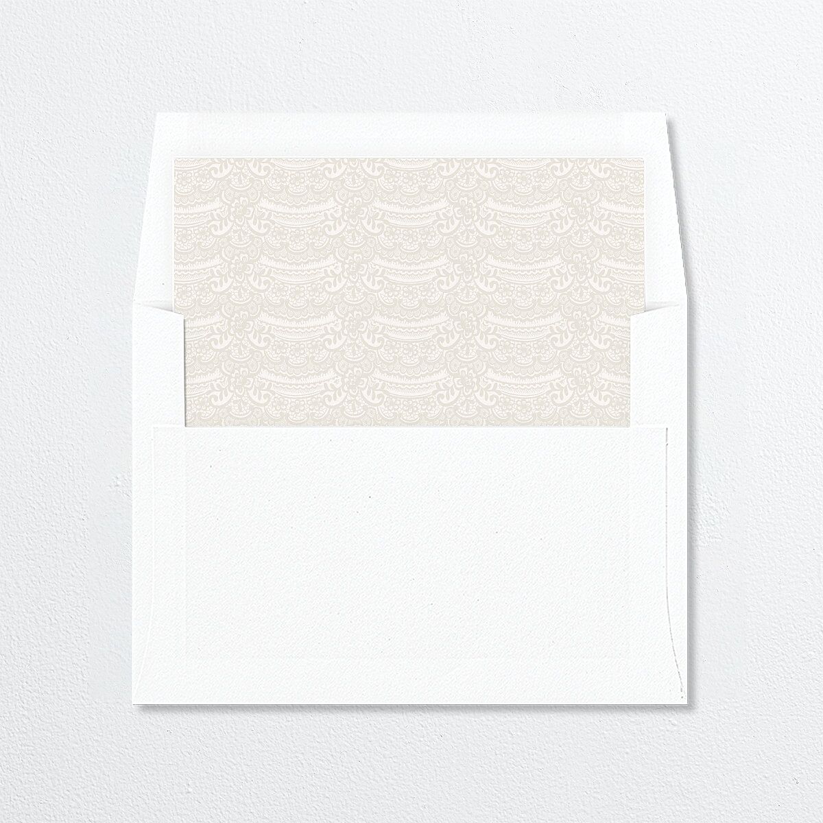 Elegant Lace Envelope Liners Pure White Standard
