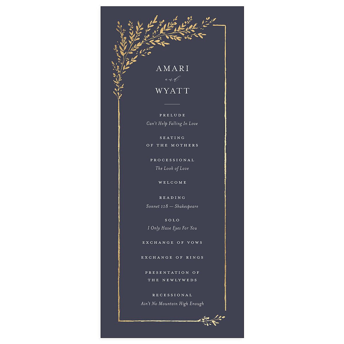 Exquisite Branches Wedding Programs