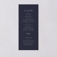 Romantic Branches Wedding Programs Navy Signature
