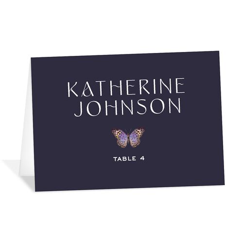 Wild About You Place Cards Dark Navy Signature