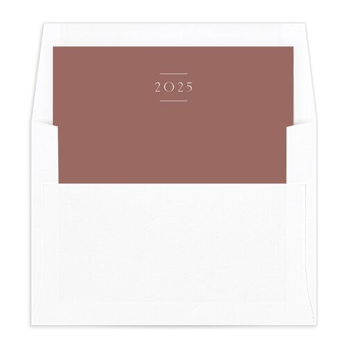 Modern New Year Envelope Liners Standard Sepia