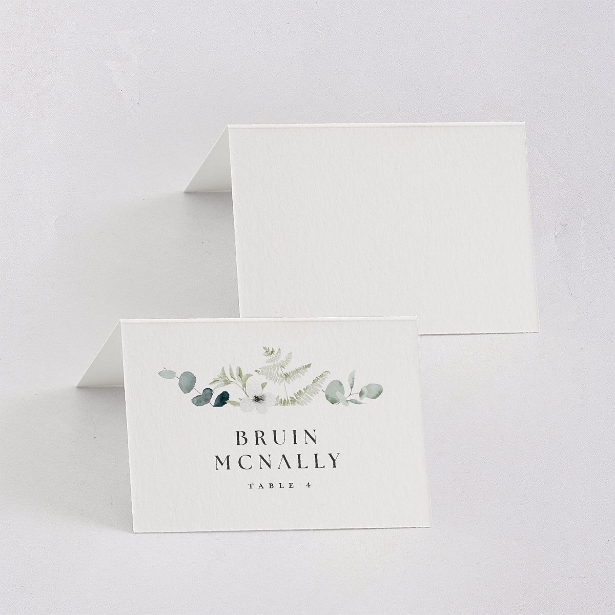 Elegant Anemone Place Cards Ice Blue Signature