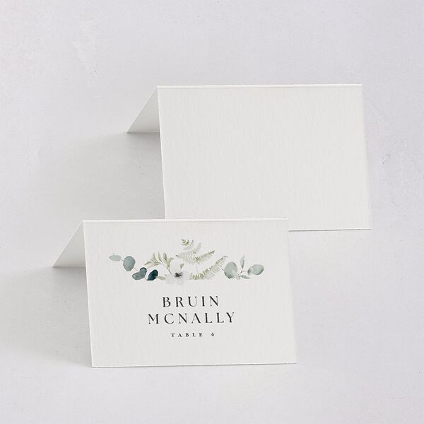 Elegant Anemone Place Cards Ice Blue Signature