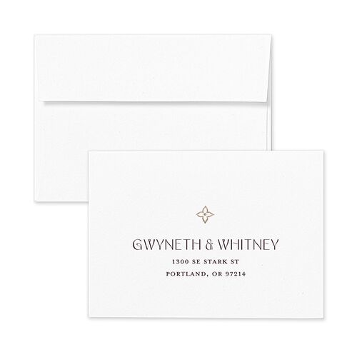 Fairytale Garden Response Card Envelopes Bordeaux Kraft Return Address Signature Standard