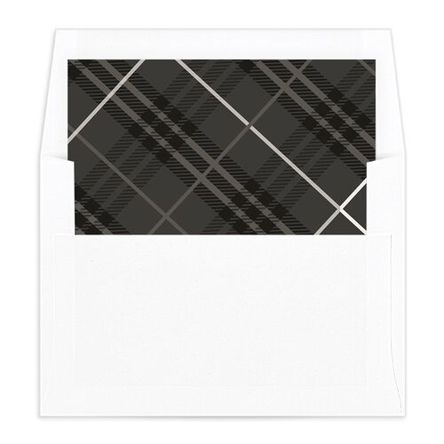 Happy Holiday Envelope Liners Standard Charcoal