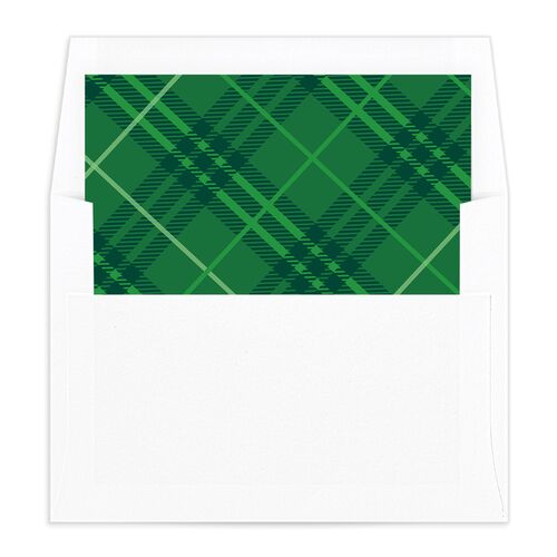 Happy Holiday Envelope Liners Standard Jewel Green