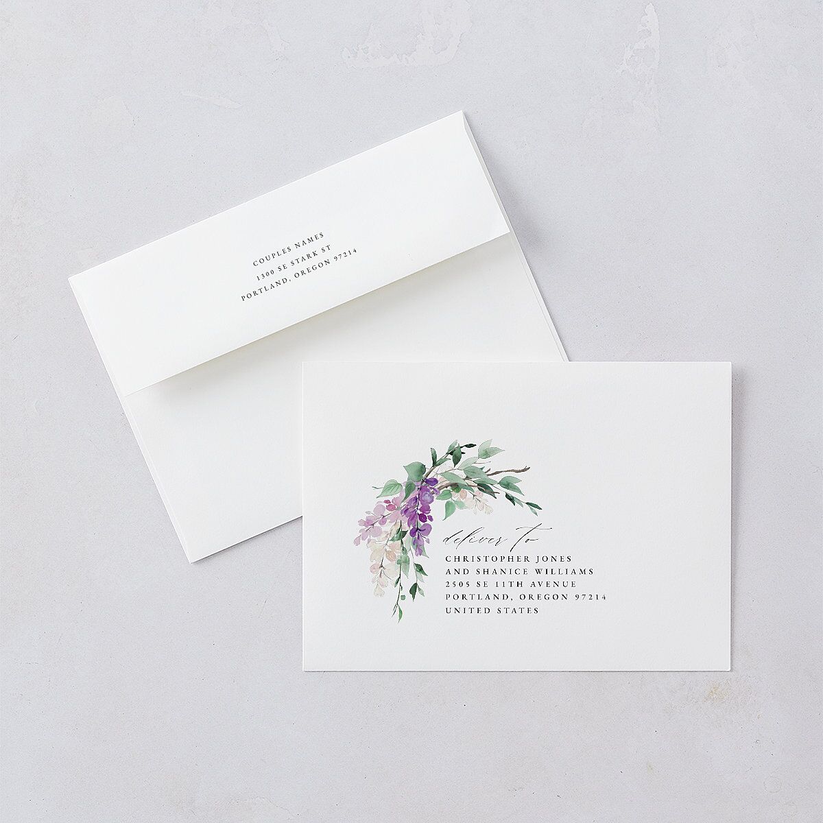 Romantic Wisteria Save The Date Cards — view 6