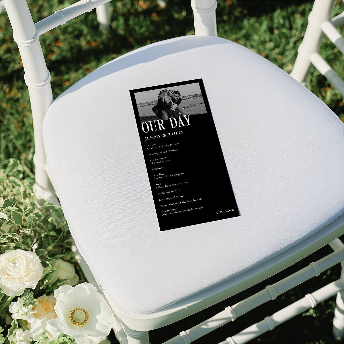Magazine Cover Wedding Programs Licorice Signature