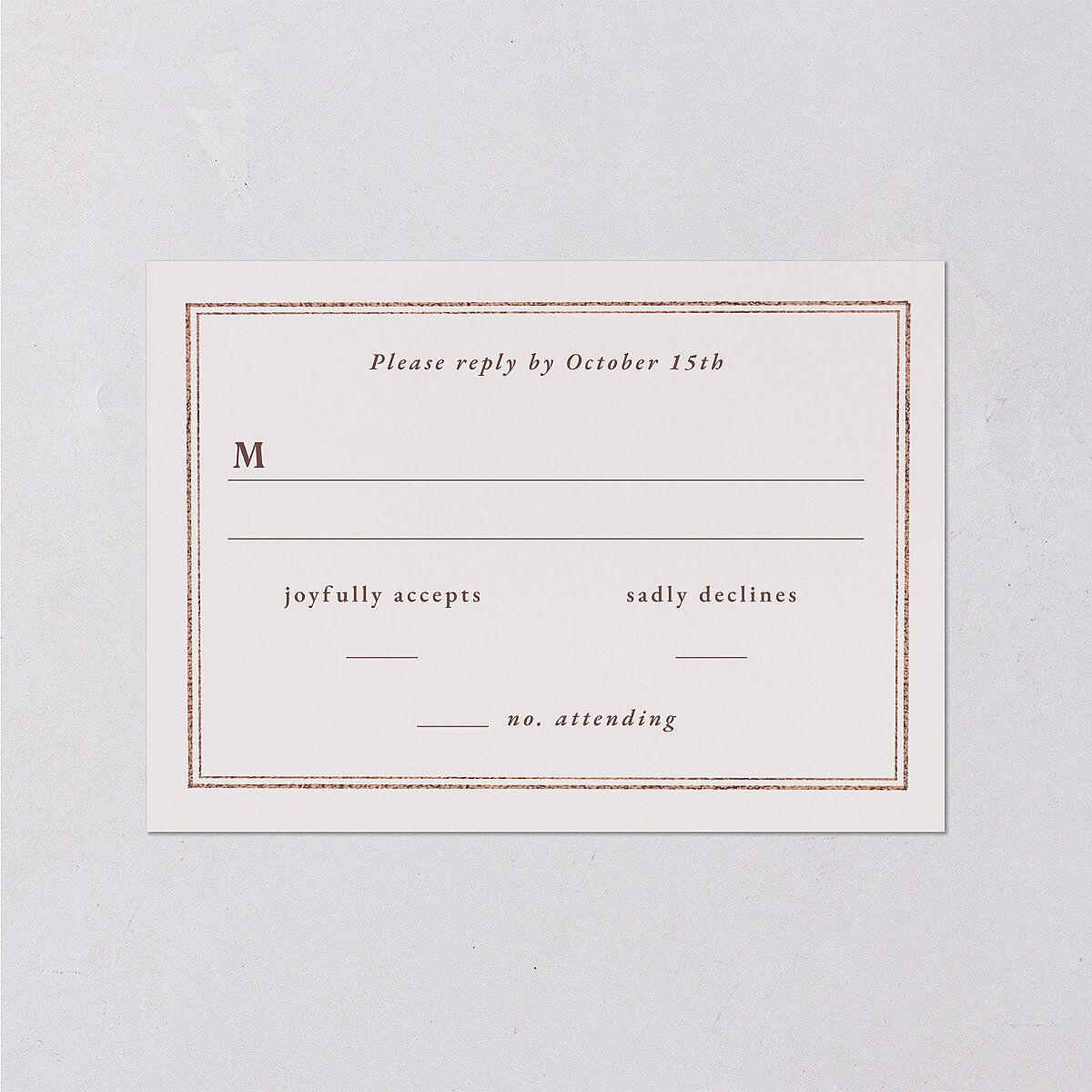 Indian Painted Henna Wedding Response Cards Chestnut Signature Standard