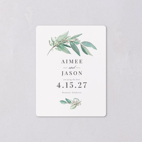 Lush Greenery Save The Date Magnets Eucalyptus Magnet Paper