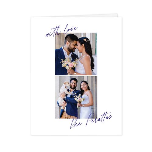 Hand Written With Love Thank You Cards Jewel Blue