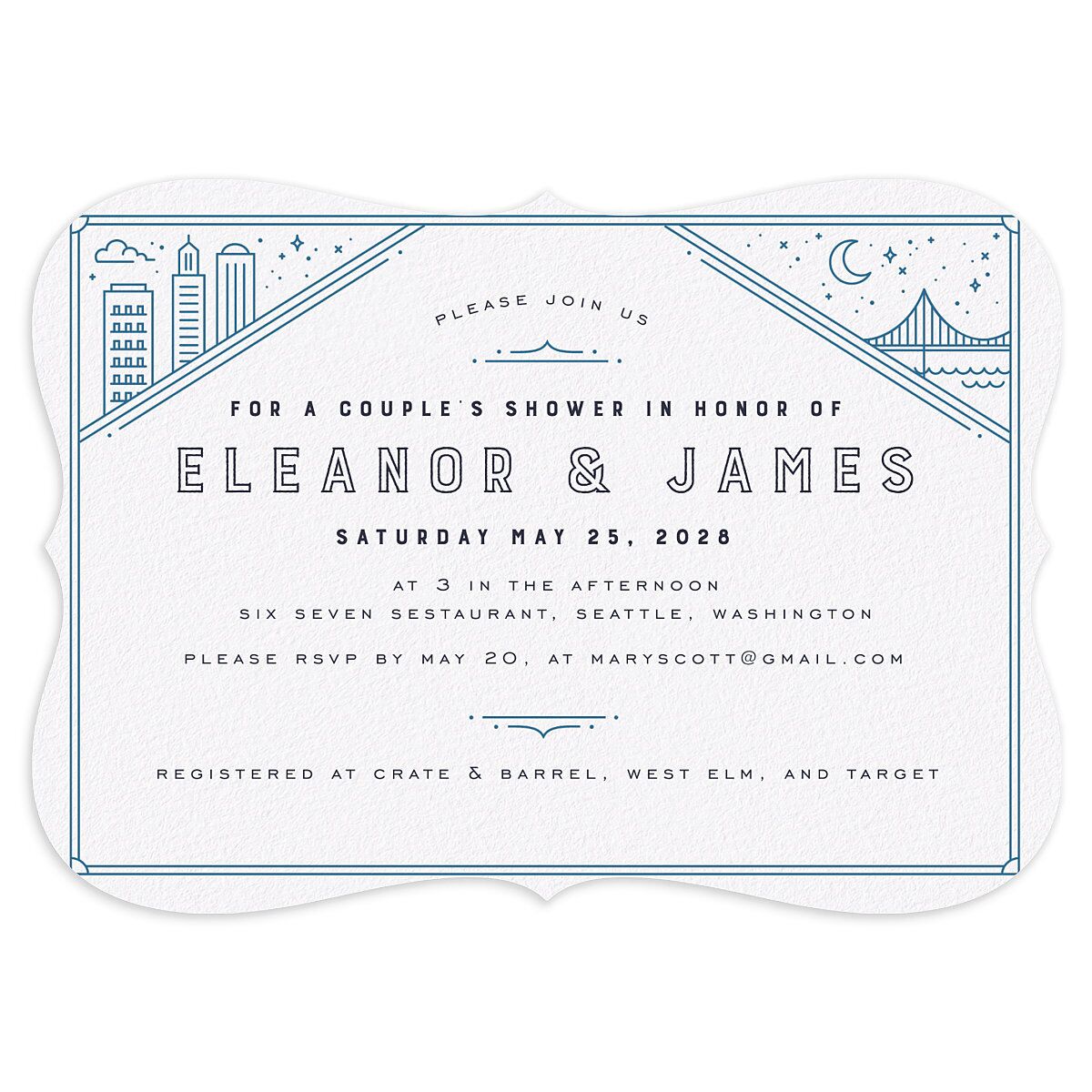 Iconic City Bridal Shower Invitations
