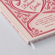 Vintage Heart Locket Guest Books Crimson