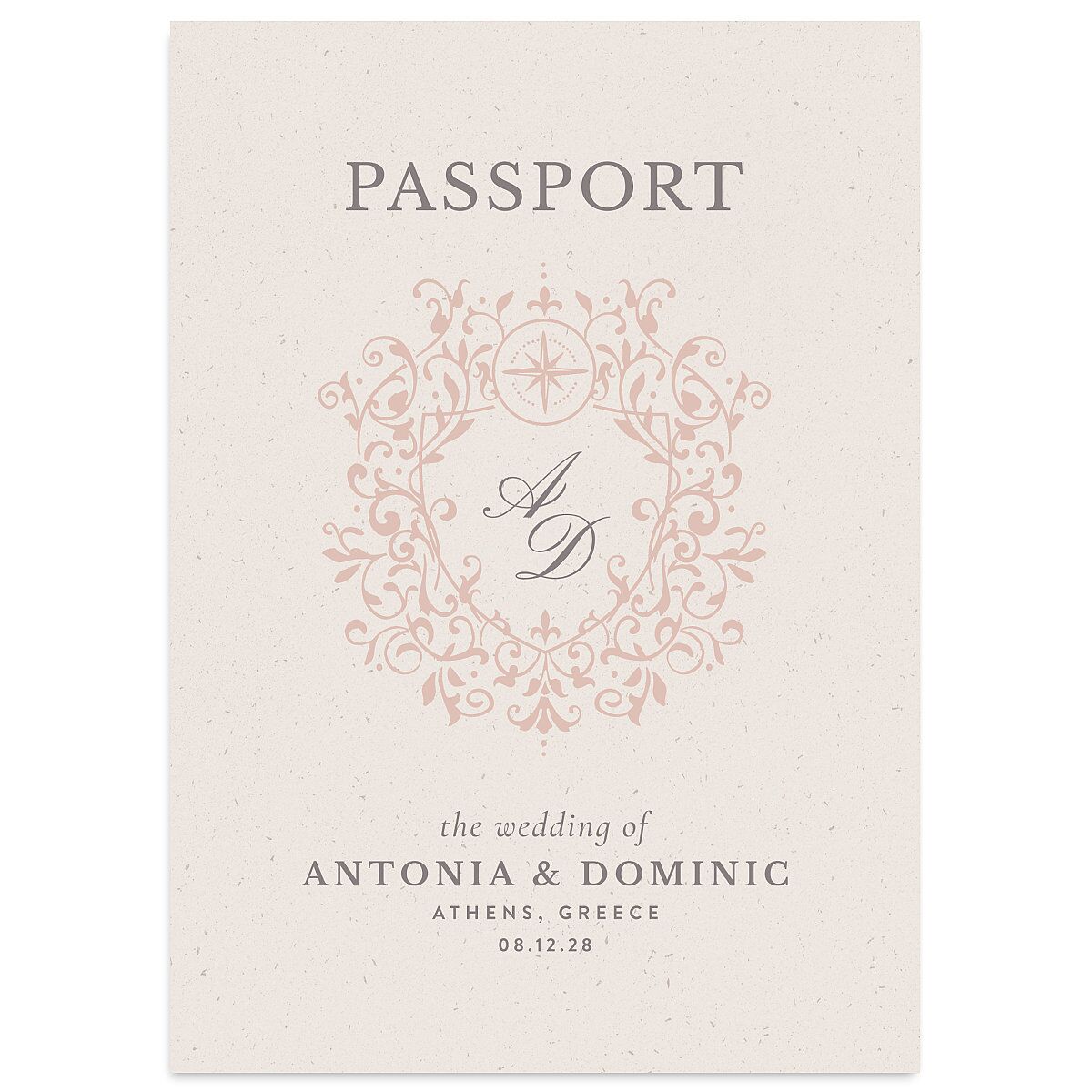 Timeless Passport Wedding Invitations