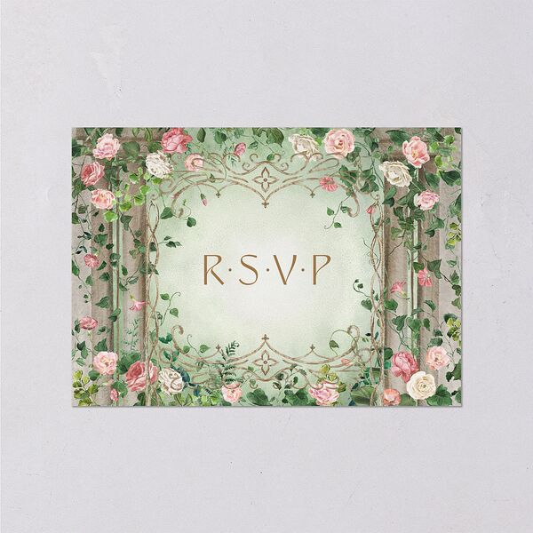 Fairytale Garden Wedding Response Cards Sage Signature Standard