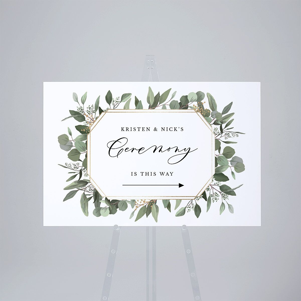Eucalyptus Frame Standard Direction Sign Large