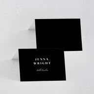Classic Monogram Place Cards Pure White Signature