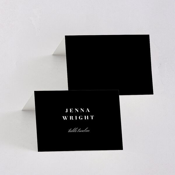 Classic Monogram Place Cards Pure White Signature
