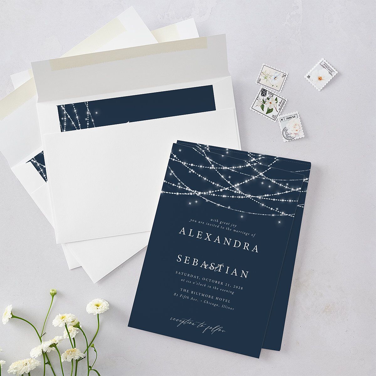 Elegant Lights Wedding Invitations — view 4