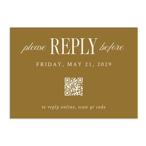Elegant Wedding Of QR Code RSVP Cards Umber Signature Standard