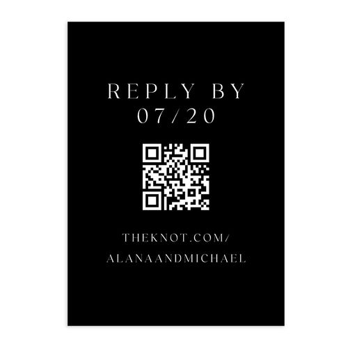 Landscape Gallery QR Code RSVP Cards Midnight Signature Standard